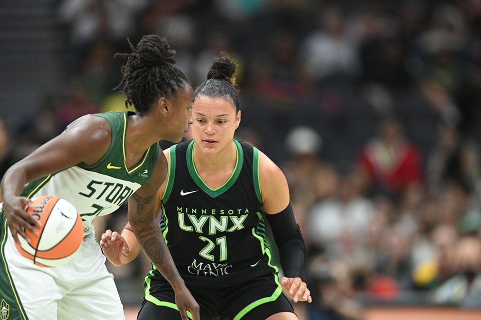 Jewell Loyd and Kayla McBride